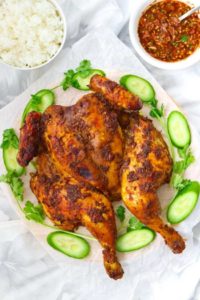 Thai Style Spatchcocked Lemongrass Roast Chicken.