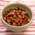 Bowl of sweet and spicy peanuts made with 5 spice powder