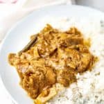 Vegan Jackfruit tamarind curry on rice