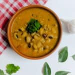 A bowl of vegan South Asian curry