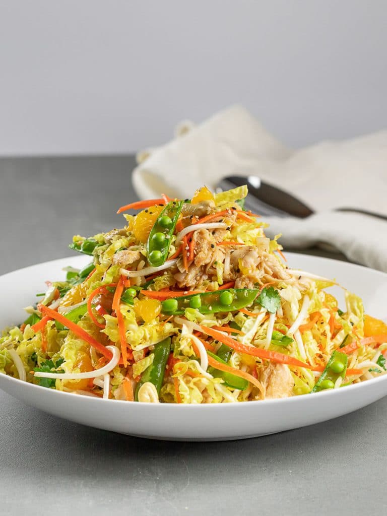 A heaping plate of Chinese-inspired chicken salad