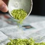 Matcha Seasoned salt being poured