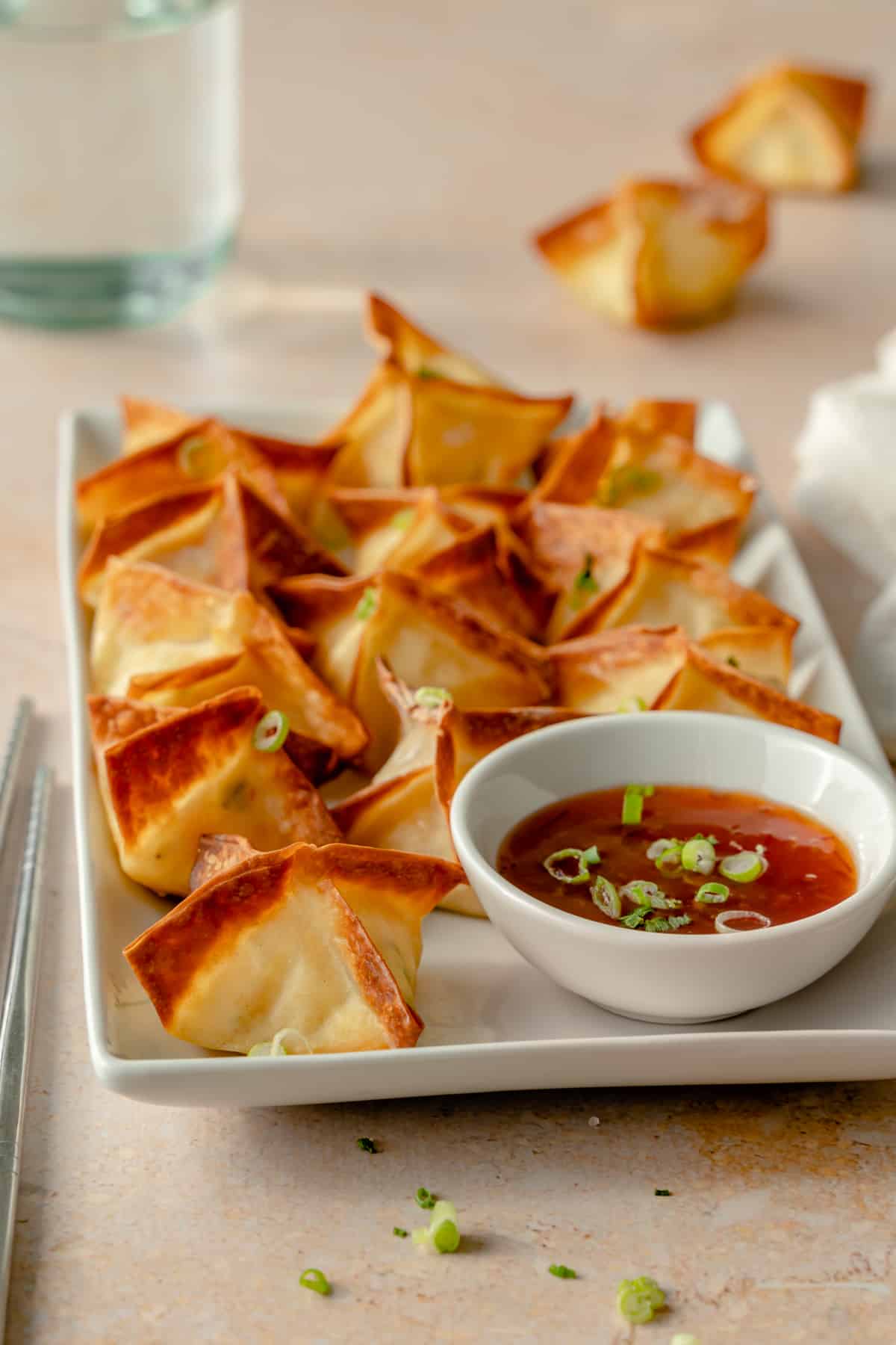 Air fried crab rangoon appetisers