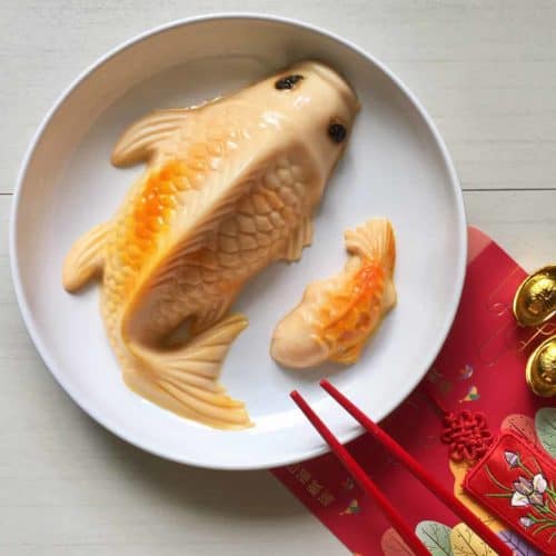 CNY koi fish jelly with ang baos