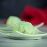 Homemade mochi ice cream on a plate