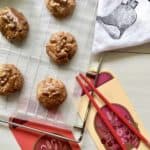 Chinese Walnut Cookies with Chinese New Year red packets
