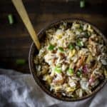 A bowl of fried rice with wok hei.