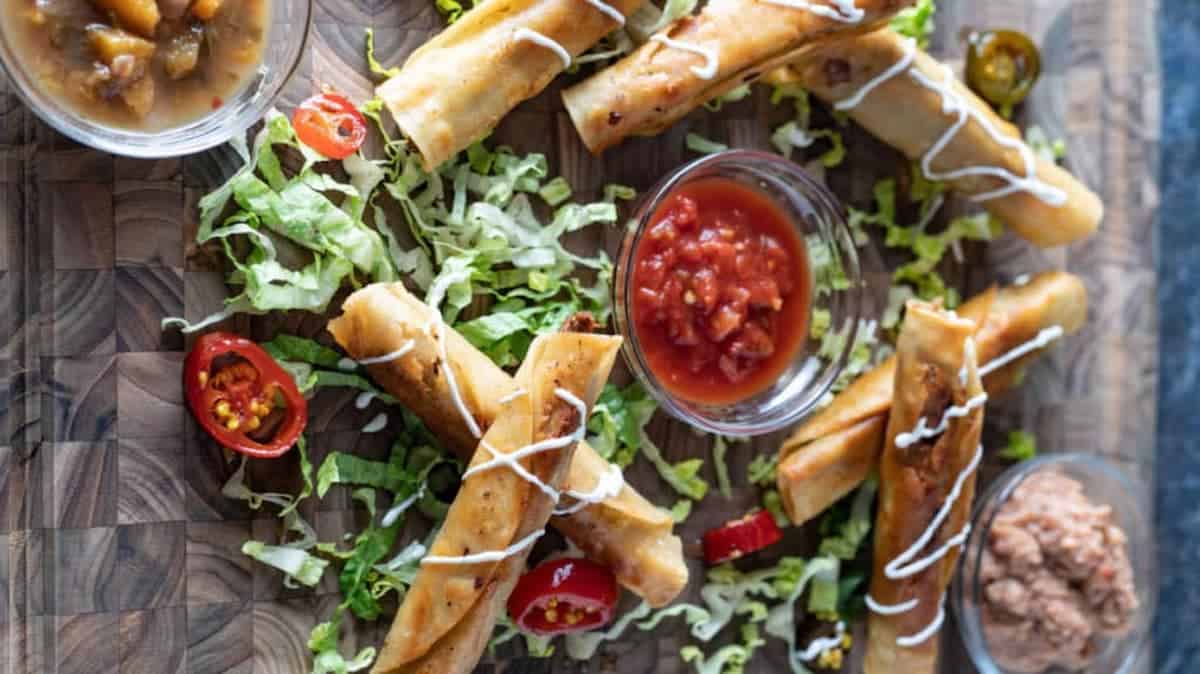 Steak taquitos with leftover meat