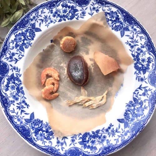 Various types of dried Chinese seafood