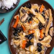 A platter of Taiwanese cabbage stew.