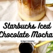 2 images of Starbucks white chocolate mocha with text in between.