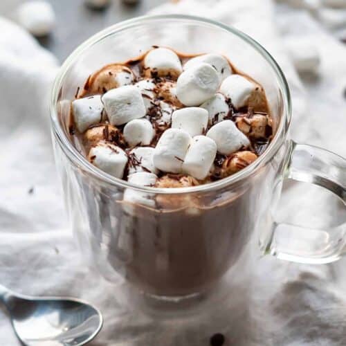 Hot chocolate with marshmallows.