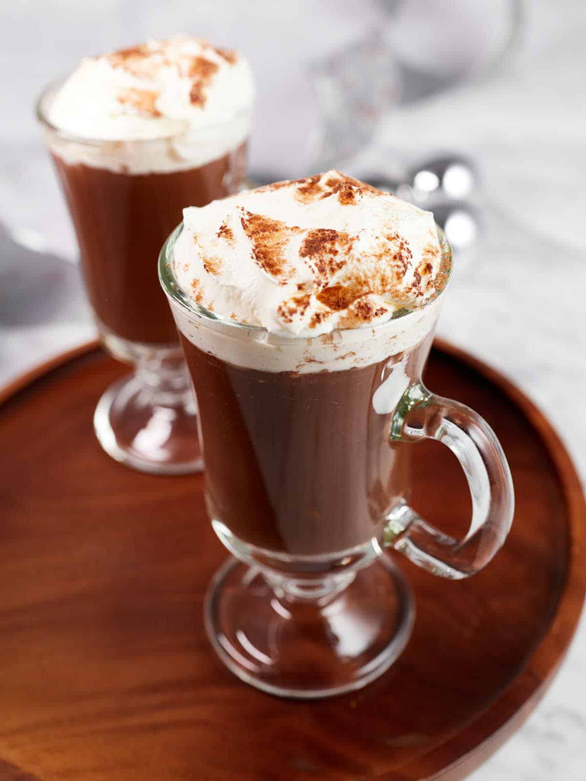 Hot Chocolate with cream.