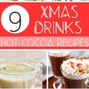 5 hot chocolate drinks with "XMAS Drinks" written in between.