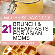 Calamansi lime curd, mochi waffle Mothers' Day brunch ideas.