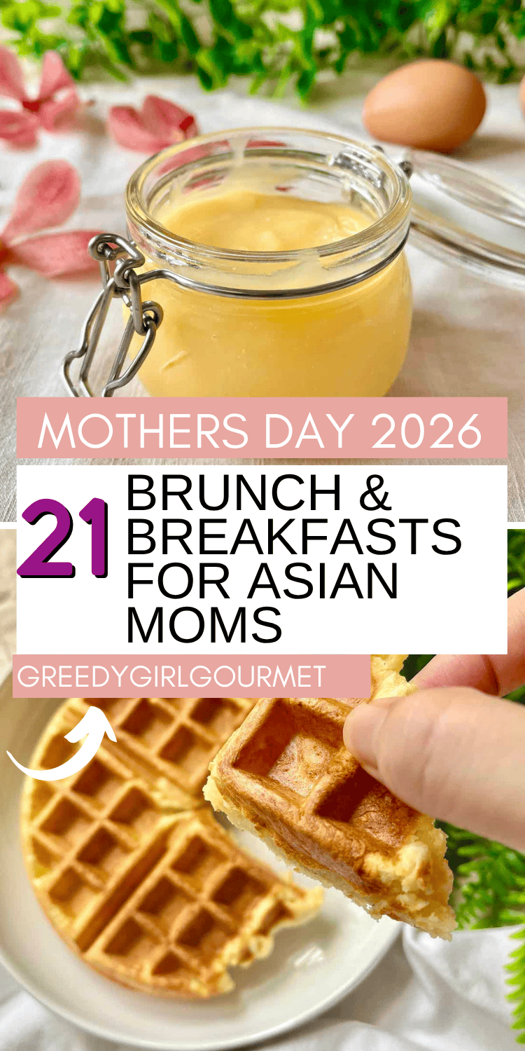 Calamansi lime curd, mochi waffle Mothers' Day brunch ideas.
