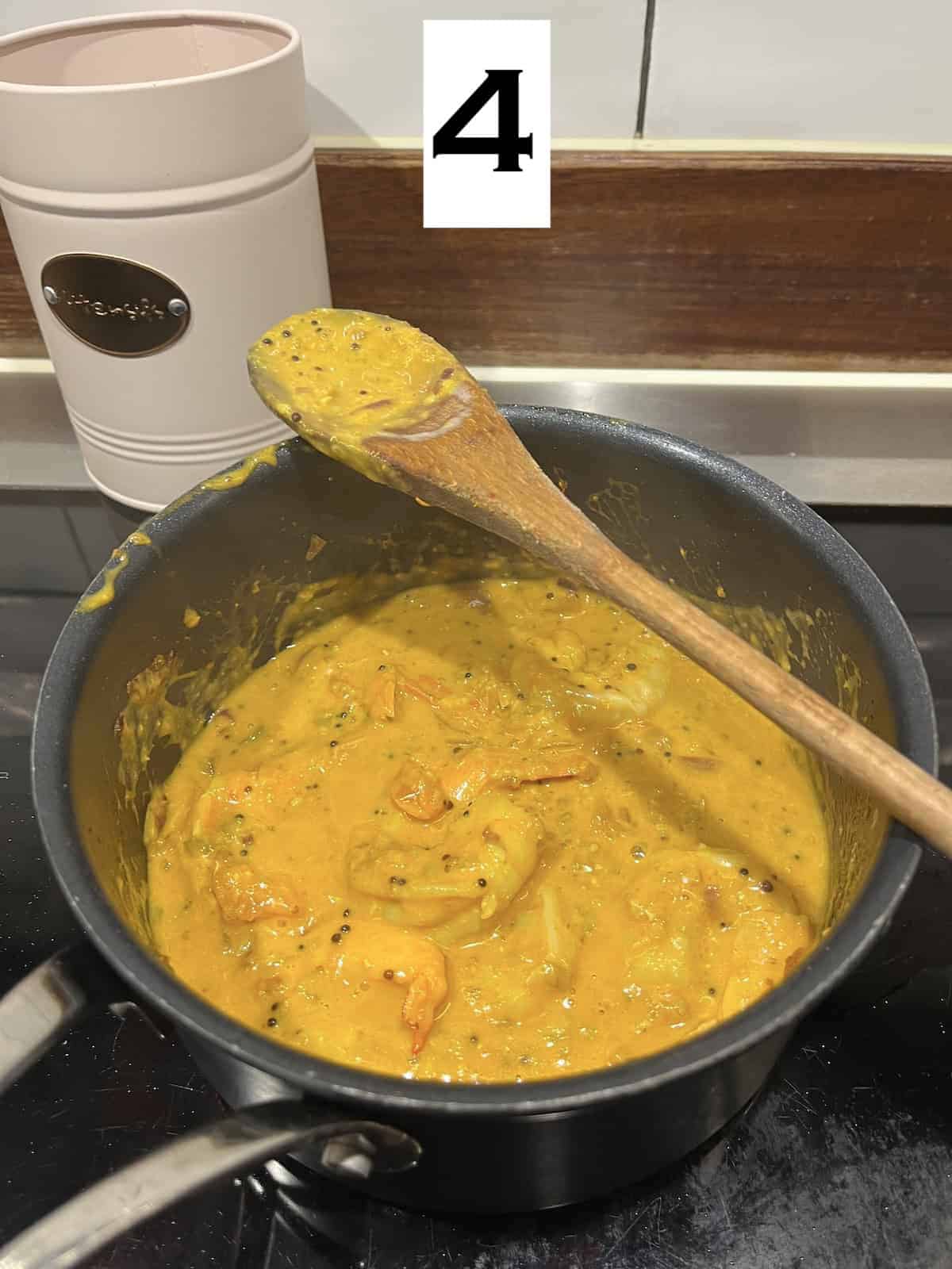 Simmering curry.